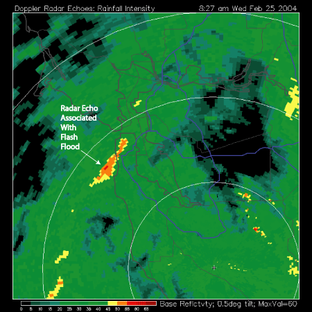 Base Reflectivity -- 1/2 Degree Tilt--KMUX 17:02 UTC